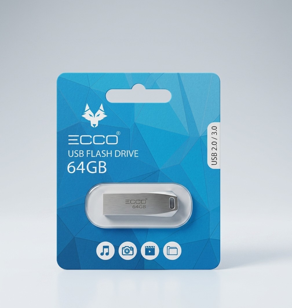 FLASH MEMORY ECCO AZUL 64GB